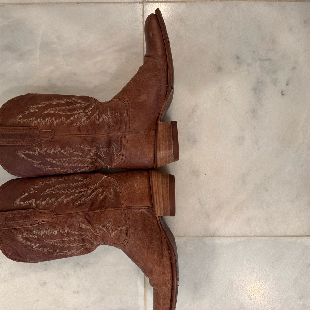 Tecovas The Jamie Tan Leather Cowboy Boots - Picture 7 of 9